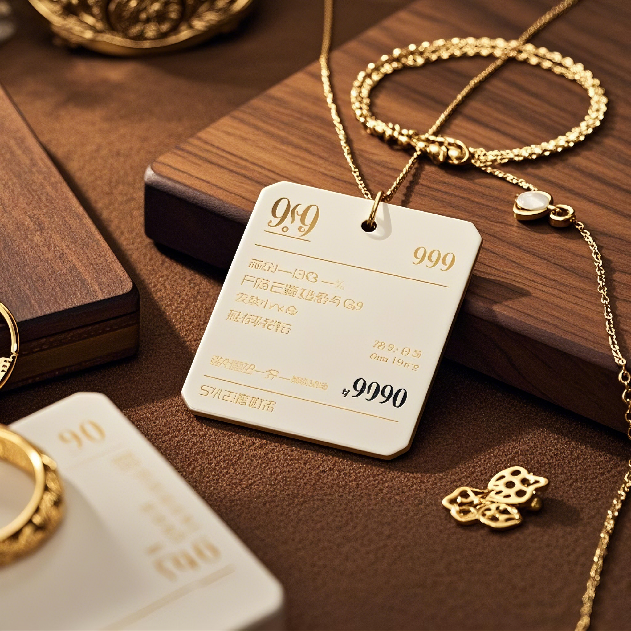 Necklace price tag display board